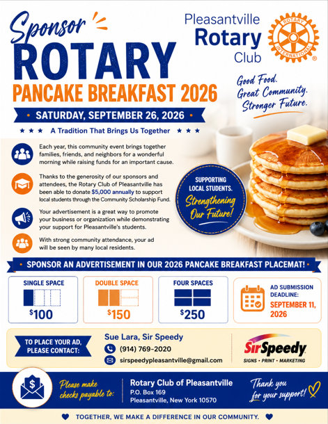 Rotary Pancake Breakfast Flyer